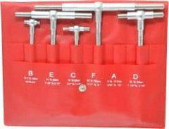 SPI - 4 Piece, 1/2 to 6 Inch, Hardened Tool Steel, Satin Chrome Finish, Telescoping Gage Set - Includes Vinyl Pouch - A1 Tooling