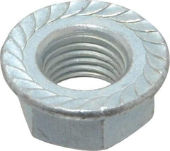 Value Collection - 3/8-24, 3/4" Flange Diam, Serrated Flange Nut - Grade Grade 2 Steel, Zinc-Plated Finish, 0.347" Flange Height - A1 Tooling