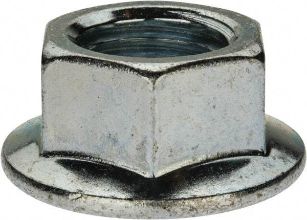 Value Collection - 7/8-9, 1.682" Flange Diam, Serrated Flange Nut - Grade Grade 2 Steel, Zinc-Plated Finish, 1.513" Flange Height - A1 Tooling