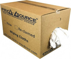 PRO-SOURCE - Wide Virgin Cotton Rags - White, Fleece and Sweatshirt, Low Lint, 25 Lbs. at 3 to 4 per Pound, Box - A1 Tooling