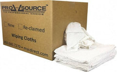 PRO-SOURCE - 19 Inch Long x 16 Inch Wide Virgin Utility Cotton Towels - White, Terry Cloth, Low Lint, 25 Lbs. at 3 to 4 per Pound, Box - A1 Tooling