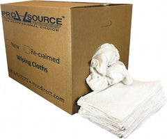 PRO-SOURCE - 19 Inch Long x 16 Inch Wide Virgin Utility Cotton Towels - White, Terry Cloth, Low Lint, 50 Lbs. at 3 to 4 per Pound, Box - A1 Tooling