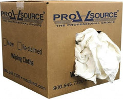 PRO-SOURCE - Reclaimed Cotton Polishing and Dust Cloths - White, Flannel, Low Lint, 10 Lbs. at 3 to 4 per Pound, Box - A1 Tooling