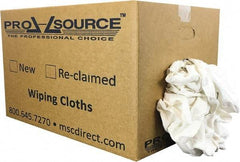 PRO-SOURCE - Reclaimed Cotton Polishing and Dust Cloths - White, Flannel, Low Lint, 25 Lbs. at 3 to 4 per Pound, Box - A1 Tooling