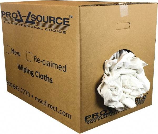 PRO-SOURCE - Virgin Cotton Rags - White, T-Shirt, Lint Free, Box - A1 Tooling