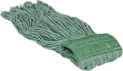 PRO-SOURCE - 5" Green Head Band, Large Blended Fiber Loop End Mop Head - 4 Ply, Clamp Jaw Connection, Use for General Purpose - A1 Tooling