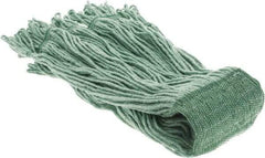 PRO-SOURCE - 5" Green Head Band, X-Large Blended Fiber Loop End Mop Head - 4 Ply, Clamp Jaw Connection, Use for General Purpose - A1 Tooling