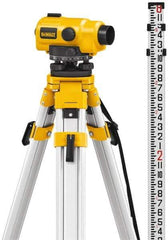 DeWALT - 26x Magnification, 0.5 to 300 Ft. Measuring Range, Automatic Optical Level Kit - Accuracy 1/32 Inch at 100 Ft., Kit Includes Aluminum Tripod with Quick Adjust Legs - A1 Tooling