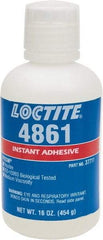 Loctite - 1 Lb Bottle Clear Instant Adhesive - Series 4861, 20 sec Fixture Time, 24 hr Full Cure Time, Bonds to Metal & Plastic - A1 Tooling