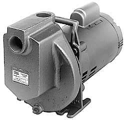 American Machine & Tool - 115/230 Volt, 1 Phase, 1 HP, Chemical Transfer Self Priming Centrifugal Pump - 1 Inch Inlet, Stainless Steel and Cast Iron Housing, Stainless Steel Impeller, 60 Ft. Shut Off, Viton Seal - A1 Tooling