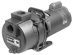 American Machine & Tool - 115/230 Volt, 1 Phase, 1-1/2 HP, High Pressure Self Priming Centrifugal Booster Pump - 1-1/2 Inch Inlet, 50 Head Pressure, Cast Iron Housing, Bronze Impeller, Buna N Seal - A1 Tooling