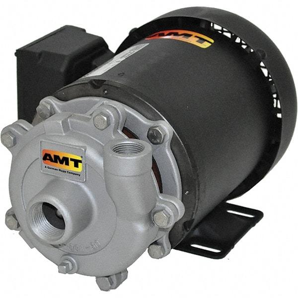 American Machine & Tool - 115/230 Volt, 1 Phase, 1-1/2 HP, Stainless Steel Straight Pump - 1-1/2 Inch Inlet, 1-1/4 Inch Outlet, 66 Max Head psi, Stainless Steel Impeller - A1 Tooling