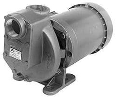 American Machine & Tool - 208-220/440 Volt, 3 Phase, 2 HP, Self Priming Pump - 1-1/2 Inch Inlet, 64 Head Pressure, Stainless Steel and Cast Iron Housing, Stainless Steel Impeller, PTFE Seal - A1 Tooling