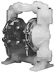 SandPIPER - 1/2" NPT, Nonmetallic, Air Operated Diaphragm Pump - Santoprene Diaphragm, Polypropylene Housing - A1 Tooling