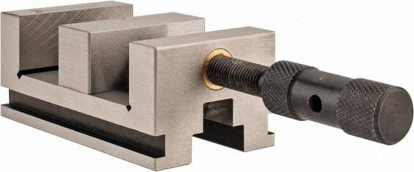 Interstate - 2-3/8" Jaw Width, 2-1/8" Jaw Opening Capacity, 1" Jaw Height, Toolmaker's Vise - V-Groove Jaw, 0.0001" Parallelism, 0.0002" Squareness, 4.33" OAL x 2.3" OAH - A1 Tooling