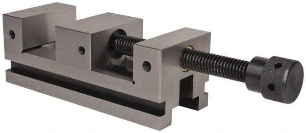 Interstate - 3-7/8" Jaw Width, 4-3/4" Jaw Opening Capacity, 1-9/16" Jaw Height, Toolmaker's Vise - V-Groove Jaw, 0.0001" Parallelism, 0.0002" Squareness, 10.23" OAL x 3-3/4" OAH - A1 Tooling