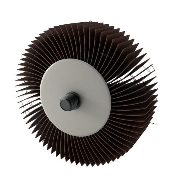 Mounted Flap Wheel: 1″ Face Width, 60 Grit, Aluminum Oxide Coated, Medium, 20,000 Max RPM