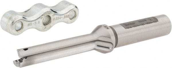 Replaceable Tip Drill: 0.374 to 0.39'' Drill Dia, 1.85″ Max Depth, 0.5'' Weldon Flat Shank Uses IDI-SG & IDI-SK Inserts, 4.14″ OAL, Through Coolant