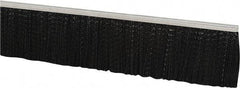 PRO-SOURCE - 3/16" Back Strip Brush Width, Metal Black Nylon Strip Brush - 2" Bristle Length, Nylon, 36" OAL - A1 Tooling