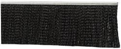 PRO-SOURCE - 1/2" Back Strip Brush Width, Metal Black Nylon Strip Brush - 3" Bristle Length, Nylon, 36" OAL - A1 Tooling