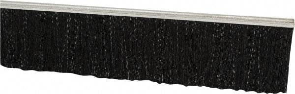 PRO-SOURCE - 1/2" Back Strip Brush Width, Metal Black Nylon Strip Brush - 3" Bristle Length, Nylon, 72" OAL - A1 Tooling