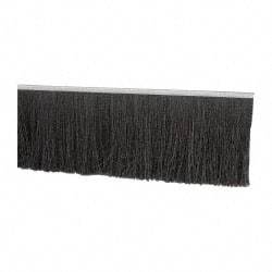 PRO-SOURCE - 1/2" Back Strip Brush Width, Metal Black Nylon Strip Brush - 4" Bristle Length, Nylon, 72" OAL - A1 Tooling