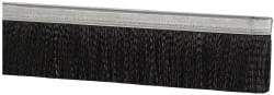 PRO-SOURCE - 5/16" Back Strip Brush Width, Metal Black Nylon Strip Brush - 2" Bristle Length, Nylon, 72" OAL - A1 Tooling