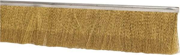 PRO-SOURCE - 1/2" Back Strip Brush Width, Stainless Steel Back Strip Brush - 2" Bristle Length, Brass, 36" OAL - A1 Tooling