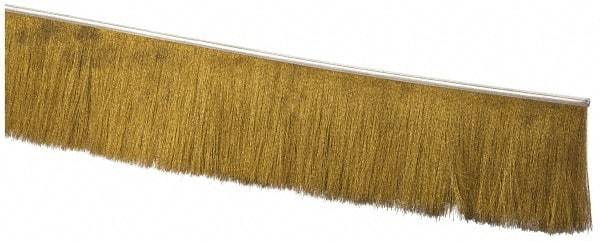 PRO-SOURCE - 1/2" Back Strip Brush Width, Stainless Steel Back Strip Brush - 4" Bristle Length, Brass, 72" OAL - A1 Tooling