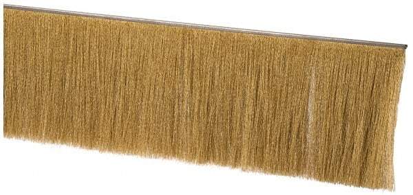 PRO-SOURCE - 1/2" Back Strip Brush Width, Stainless Steel Back Strip Brush - 6" Bristle Length, Brass, 72" OAL - A1 Tooling