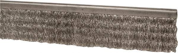 PRO-SOURCE - 5/16" Back Strip Brush Width, Stainless Steel Back Strip Brush - 2" Bristle Length, Stainless Steel, 36" OAL - A1 Tooling