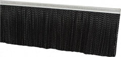 PRO-SOURCE - 1/2" Back Strip Brush Width, Metal Black Nylon Strip Brush - 5" Bristle Length, Nylon, 72" OAL - A1 Tooling