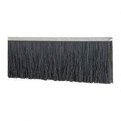 PRO-SOURCE - 1/2" Back Strip Brush Width, Metal Black Nylon Strip Brush - 6" Bristle Length, Nylon, 72" OAL - A1 Tooling