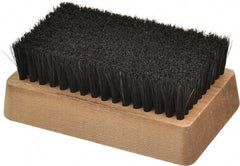 Made in USA - 3/4" Bristle Length, Horsehair Cleaning & Finishing Brush - 4-1/4" Long x 2-1/2" Wide Head, 4-1/4" OAL, Hardwood Block - A1 Tooling