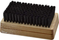 Made in USA - 3/4" Bristle Length, Synthetic Cleaning & Finishing Brush - 4-1/4" Long x 2-1/2" Wide Head, 4-1/4" OAL, Hardwood Block - A1 Tooling