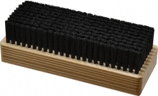 Made in USA - 1" Bristle Length, Synthetic Cleaning & Finishing Brush - 6-1/2" Long x 2-3/8" Wide Head, 6" OAL, Hardwood Block - A1 Tooling