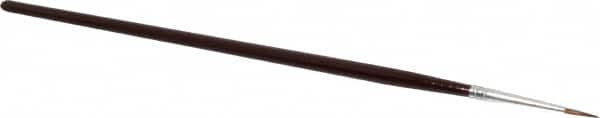 PRO-SOURCE - #2 Sable Artist's Paint Brush - 3/32" Wide, 3/8" Bristle Length, 5-1/2" Wood Handle - A1 Tooling