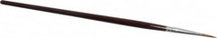 PRO-SOURCE - #3 Sable Artist's Paint Brush - 7/64" Wide, 7/16" Bristle Length, 5-1/2" Wood Handle - A1 Tooling