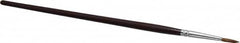 PRO-SOURCE - #4 Sable Artist's Paint Brush - 1/8" Wide, 1/2" Bristle Length, 5-1/2" Wood Handle - A1 Tooling