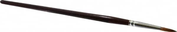 PRO-SOURCE - #6 Sable Artist's Paint Brush - 5/32" Wide, 21/32" Bristle Length, 5-1/2" Wood Handle - A1 Tooling