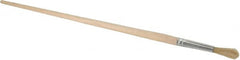 PRO-SOURCE - #6 Pig/Boar Artist's Paint Brush - 5/16" Wide, 1-1/4" Bristle Length, 11" Wood Handle - A1 Tooling