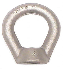 Made in USA - 10,000 Lb Capacity, M20x2.5 Thread, Carbon Steel Heavy Duty Lifting Eye Nut - Grade C-1030, 5" Long x 5" High, 2-1/4" Inside & 4" Outside Eye Diam, 1-9/16" Bell/Base Width - A1 Tooling