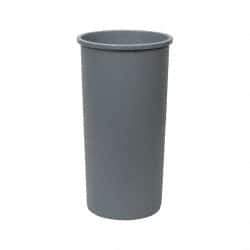 Rubbermaid - 22 Gal Gray Round Trash Can - Polyethylene, 30-1/8" High - A1 Tooling