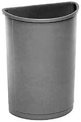 Rubbermaid - 21 Gal Beige Half-Round Trash Can - Polyethylene, 28" High x 21" Long x 11" Wide - A1 Tooling