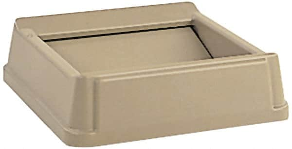 Rubbermaid - Square Lid for Use with 35 & 50 Gal Square Trash Cans - Beige, High-Impact Polystyrene, For Untouchable Trash Cans - A1 Tooling