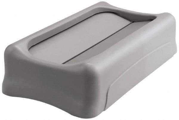 Rubbermaid - Rectangle Lid for Use with 23 Gal Rectangular Trash Cans - Gray, Plastic, For Slim Jim Trash Cans - A1 Tooling