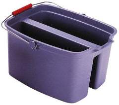 Rubbermaid - 19 Qt Plastic Double Pail - 9" Long x 10" High x 14-1/2" Wide, Gray, Steel Handle - A1 Tooling