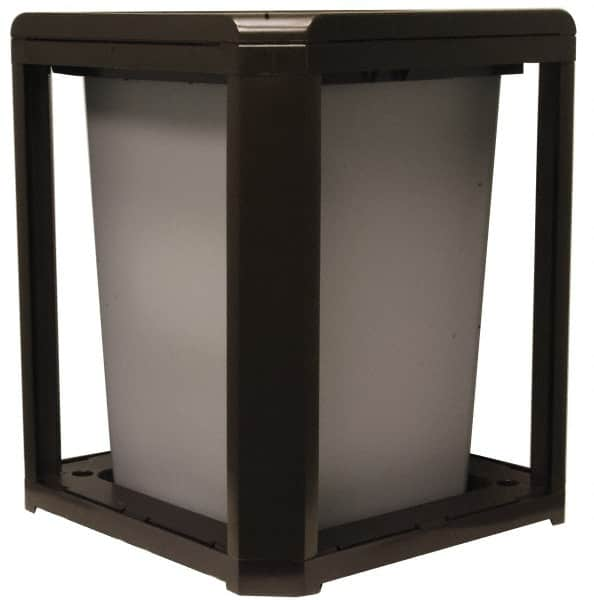 Rubbermaid - 35 Gal Brown Square Trash Can - Polycarbonate, 30-1/2" High x 26" Long x 26" Wide - A1 Tooling