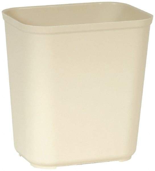 Rubbermaid - 28 Qt Beige Rectangle Trash Can - Fiberglass, 15-5/16" High x 14-1/2" Long x 10-1/2" Wide - A1 Tooling