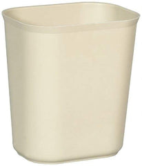 Rubbermaid - 14 Qt Beige Rectangle Trash Can - Fiberglass, 12-1/4" High x 11-1/8" Long x 8-1/4" Wide - A1 Tooling